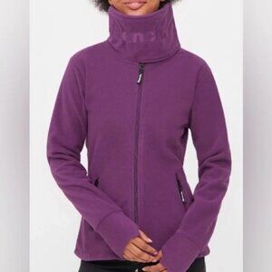 NWT BENCH Halo Neck Zip-Up Fleece Jacket Purple Medium